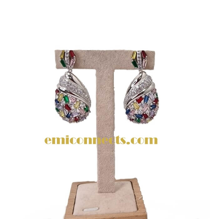 Pera Gorgeous Fashion Multicolor Cubic Zirconia Earrings