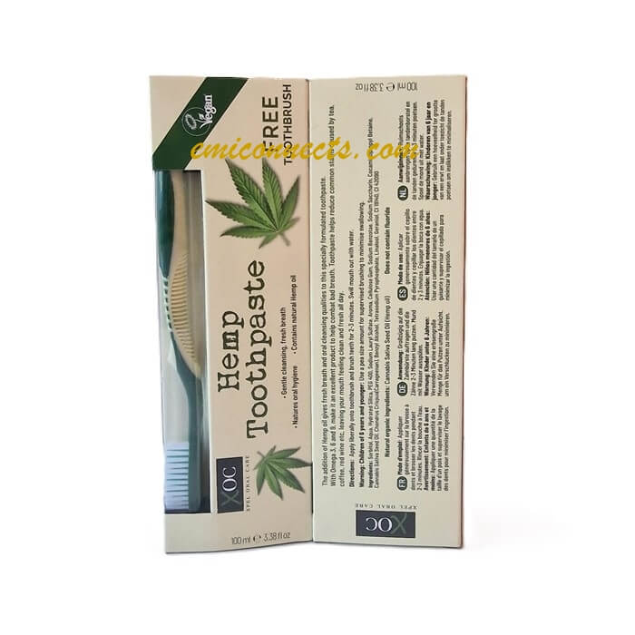 Hemp Toothpaste Fluoride Free Toothpaste 100ml Contains Natural Hemp Oil (1 Pack)