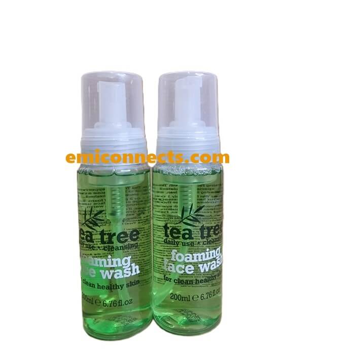 2 X TEA TREE FOAMING FACE WASH 200ml FOR HEALTHY CLEAN SKIN - DAILY USE