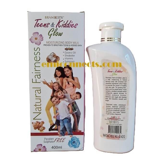 TEENS & KIDDIES GLOW NATURAL FAIRNESS MOISTURISING BODY MILK  - 400ML