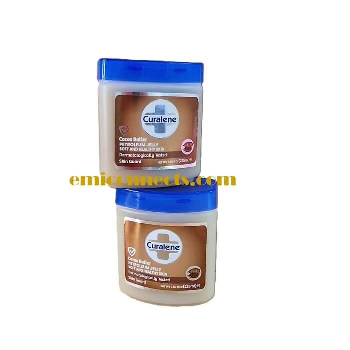 2 x Curalene Cocoa Butter Petroleum Jelly 225ml each tub