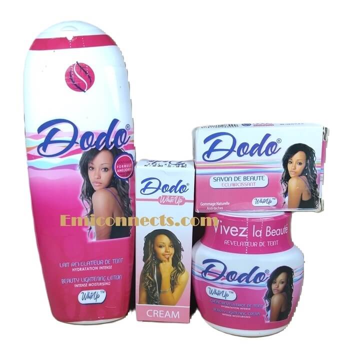 Dodo White Up Beauty Lightening Body Lotion, Cream,Beauty Cream ,Oil,and Soap- Combo