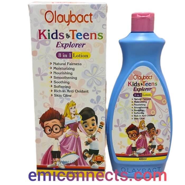 OLAYBACT KIDS & TEENS EXPLORER 8 IN 1 LOTION - 400ML