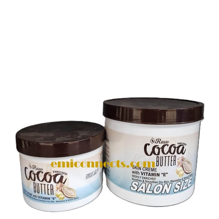 Raw Cocoa Butter Skin Creme With Vitamin E Jar Salon Size 14oz/348g