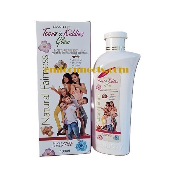 TEENS & KIDDIES GLOW NATURAL FAIRNESS MOISTURISING BODY MILK  - 400ML